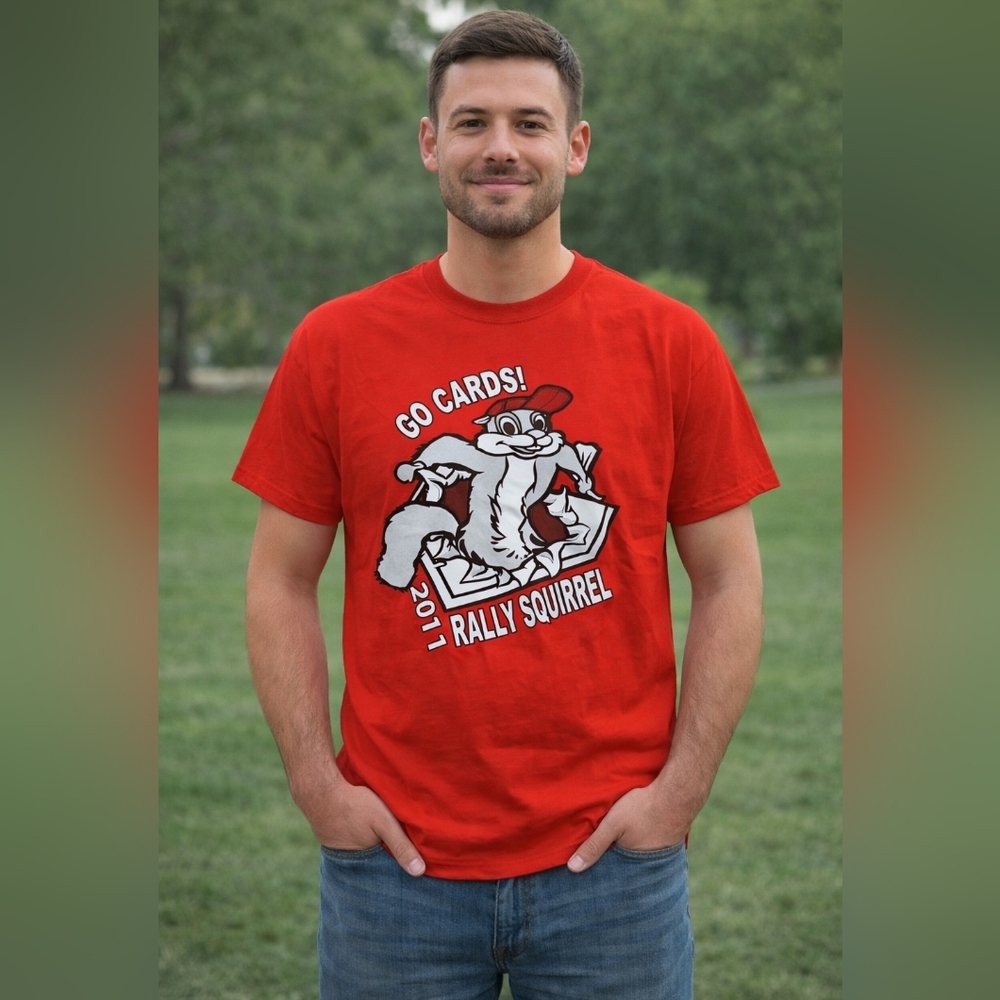 2011 St Louis Cardinals “Rally Squirrel “‎ TShirt |Size Xl